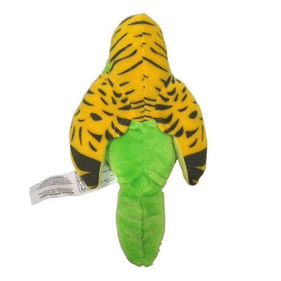 Fiesta Green Yellow Parakeet Bird Plush Stuffed Animal 6.5" - Picture 3 of 6